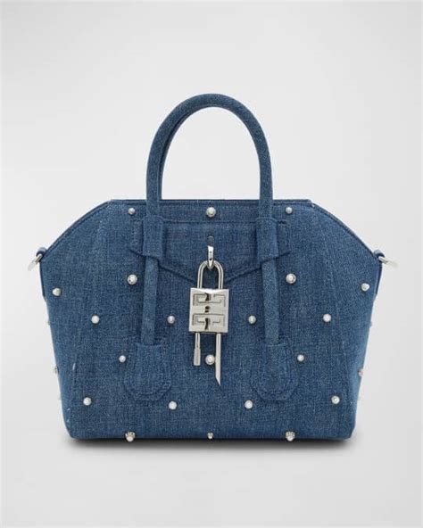 givenchy antigona small size|mini antigona lock denim tote bag.